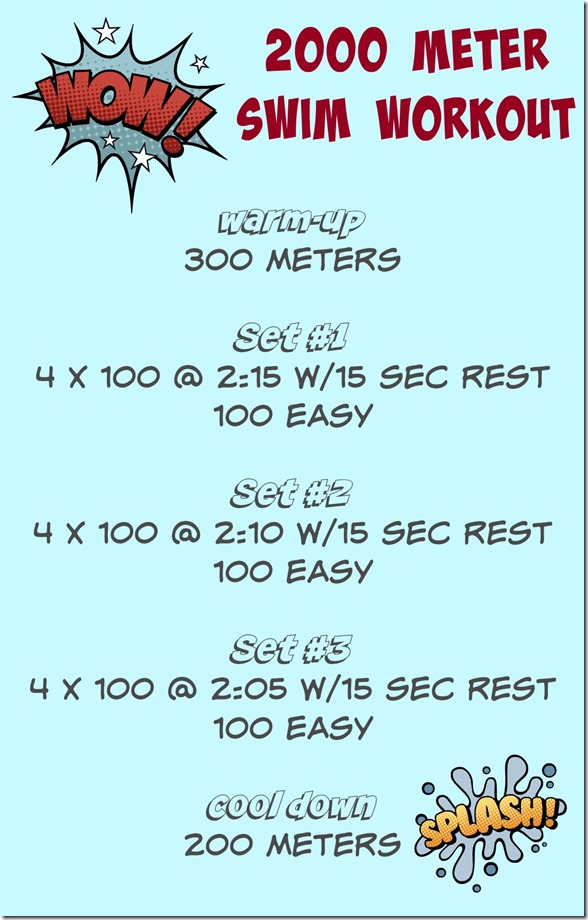 36 30 Minute Masters swim workouts 2000 yards with Machine